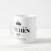 King of The Kitchen Elegant Foodie Men with Name Coffee Mug (Front Left)