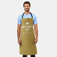 King of The Kitchen Foodie Men Personalized Gold