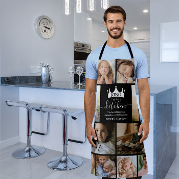 King Of The Kitchen Photo Collage Apron by special_stationery at Zazzle