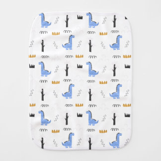 King of the Modern Dinosaur Kingdom Baby Burp Cloth