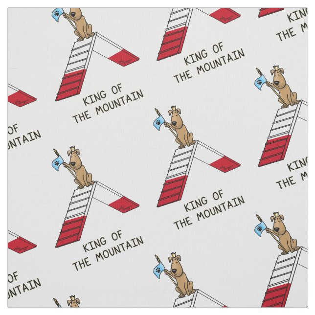 King of the Mountain Dog Agility Design Fabric (Swatch)