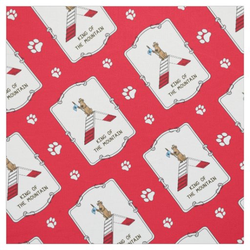 King of the Mountain Dog Agility Design Fabric