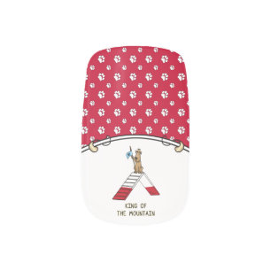 King of the Mountain Dog Agility Design Minx Nail Art