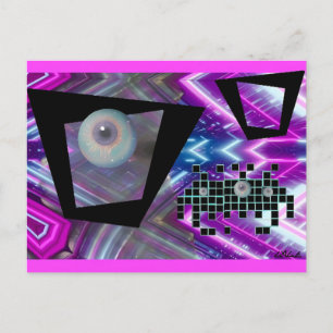 King of the New Vaporwave Invasion Postcard