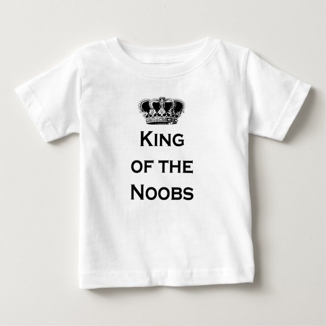 King of the noobs baby T-Shirt (Front)