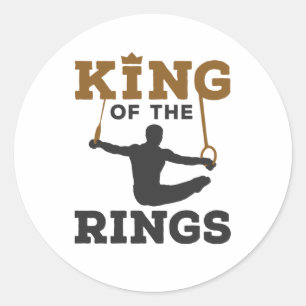 King of the Rings Gymnastics Men Boys Classic Round Sticker