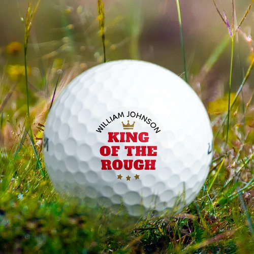 King of the Rough Funny Personalized Name Golf Balls