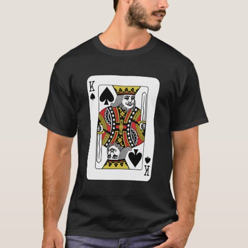 King Of The Spades Playing Card Poker T_Shirt