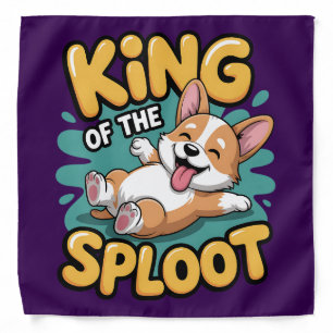 King of the Sploot Funny Dog Lying Pose Gift Bandana