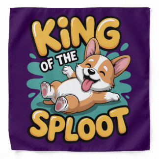 King of the Sploot Funny Dog Lying Pose Gift Bandana