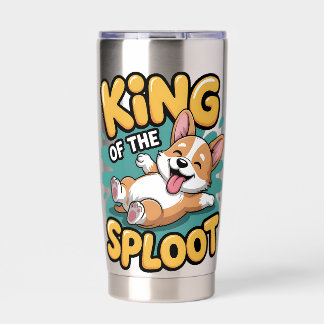 King of the Sploot Funny Dog Lying Pose Gift Insulated Tumbler