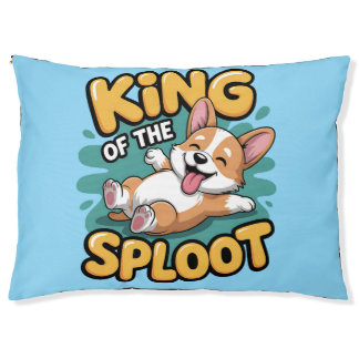 King of the Sploot Funny Dog Lying Pose Gift Pet Bed
