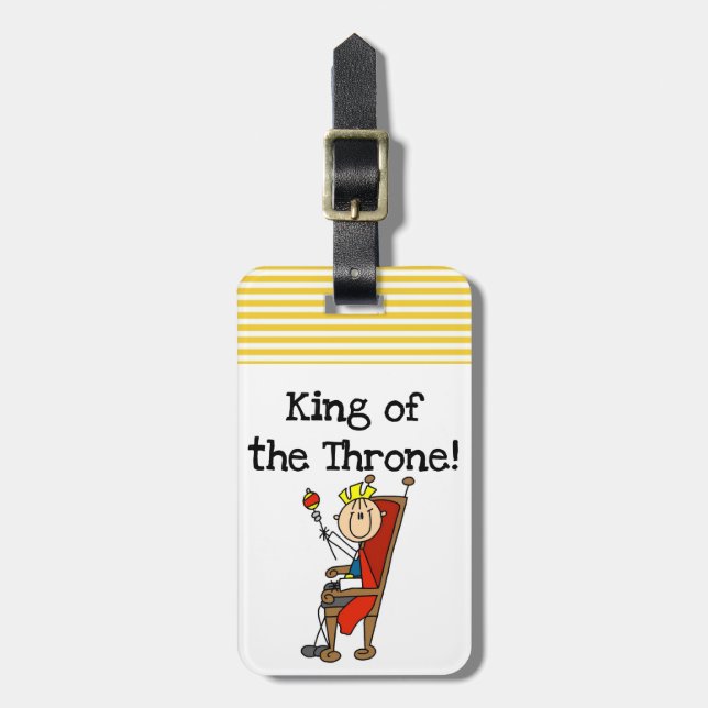 King of the Throne Luggage Tag (Front Vertical)