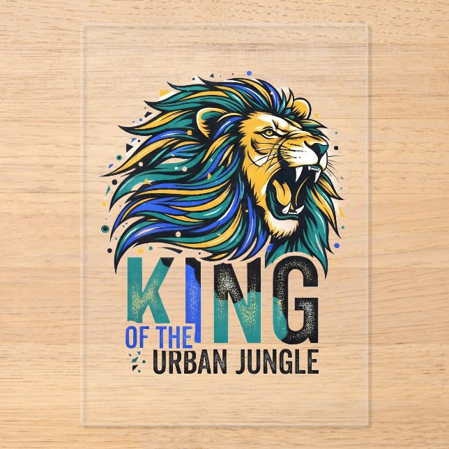 King of the Urban Jungle Acrylic Invitations (Front)
