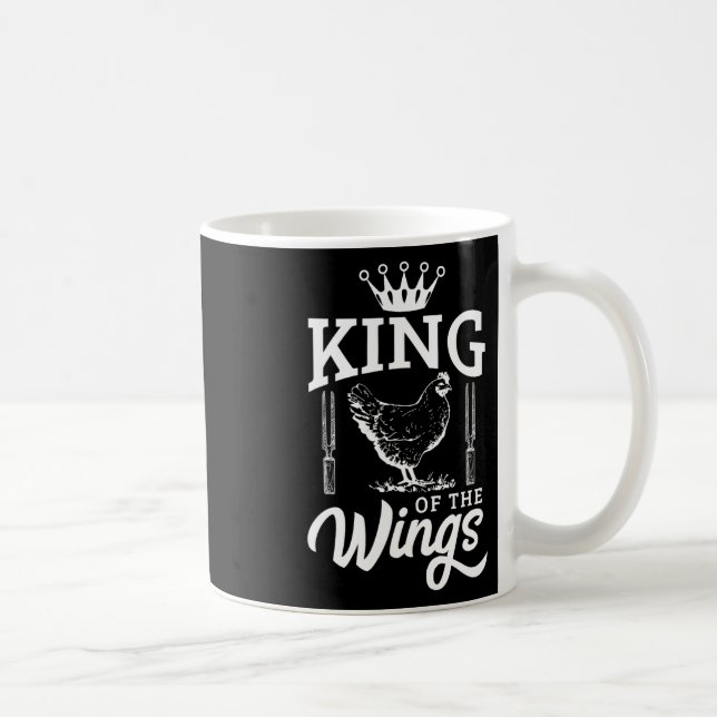 King Of The Wings Funny Chicken Bbq Barbecue  Coffee Mug (Right)