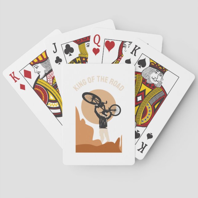 King Of The World - Cool On Bike Poker Cards (Back)