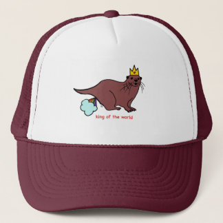 King of the world river otter trucker hat