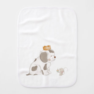 King of treats baby burp cloth
