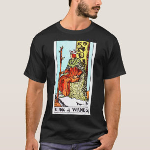 King Of Wands Vintage Tarot Card Rider Waite Deck T-Shirt