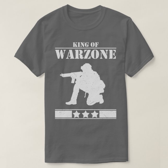 King Of Warzone Gamer Gaming T-Shirt (Design Front)