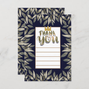 King of Wild Things ONE 1st Birthday Thank You Invitation