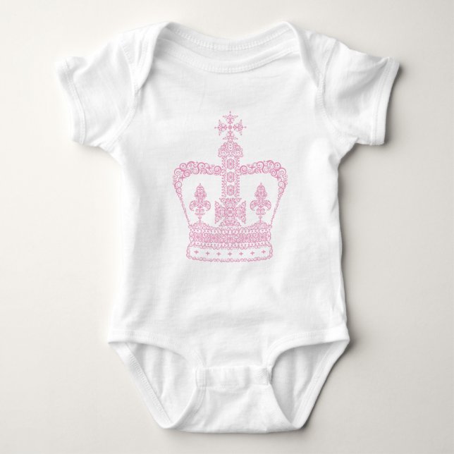 King or Queen Crown Baby Bodysuit (Front)