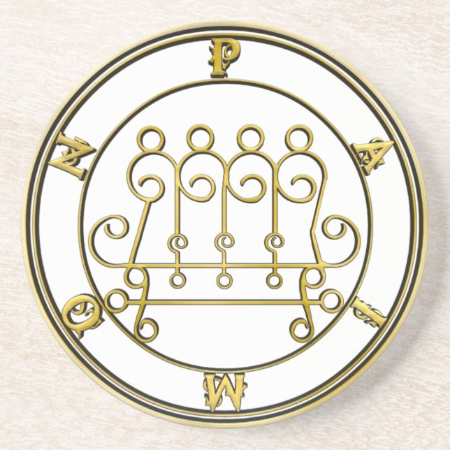 King Paimon Goetia Sandstone Altar Tile Coaster (Front)