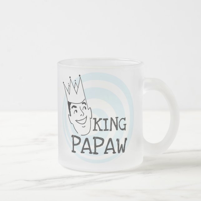 King Papaw T-shirts and Gifts Frosted Glass Coffee Mug (Right)