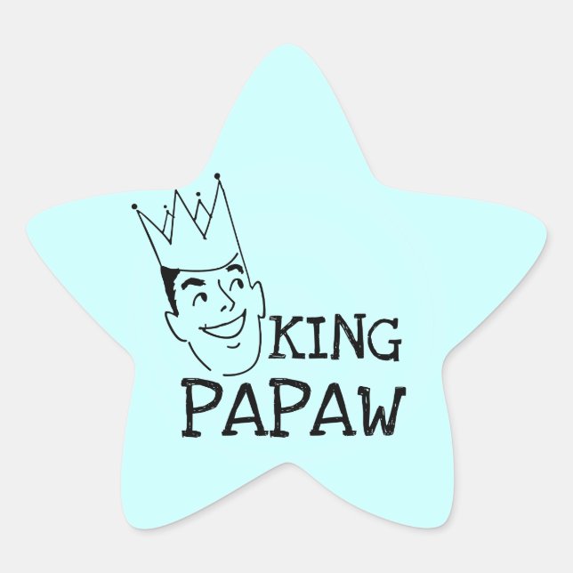 King Papaw T-shirts and Gifts Star Sticker (Front)