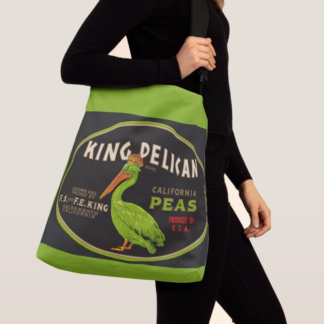 King Pelican California peas crate label Crossbody Bag (Close Up)