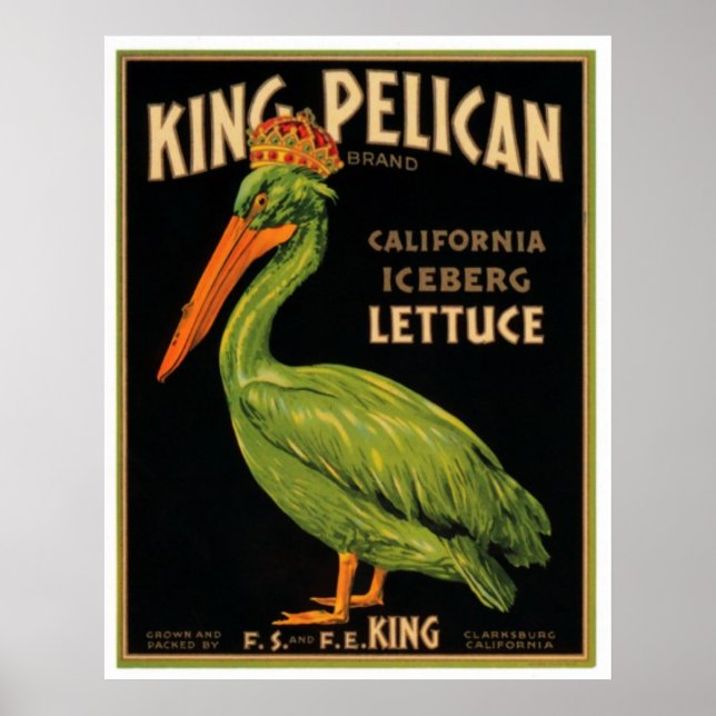 King Pelican Lettuce Poster (Front)