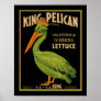 King Pelican Lettuce Produce Crate Label - Poster2 Poster