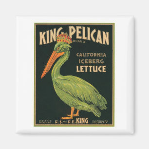 King Pelican Vintage Label Magnet