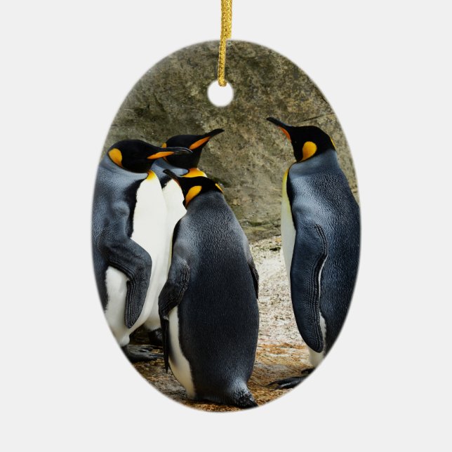 King Penguin Ceramic Ornament (Front)