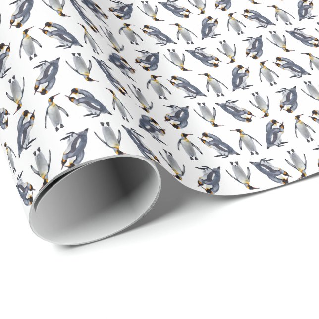 King Penguin Frenzy Wrapping Paper (Choose Colour) (Roll Corner)