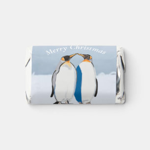 King Penguin Pair Kissing Christmas Hershey's Miniatures