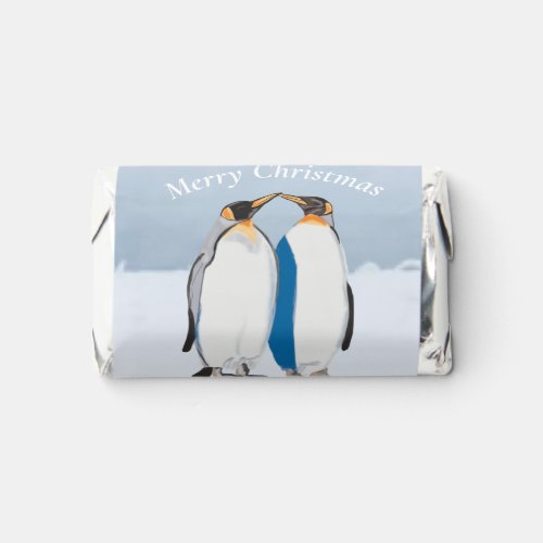 King Penguin Pair Kissing Christmas  Hersheys Miniatures