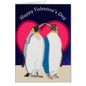 King Penguins and red heart Valentines (Front)