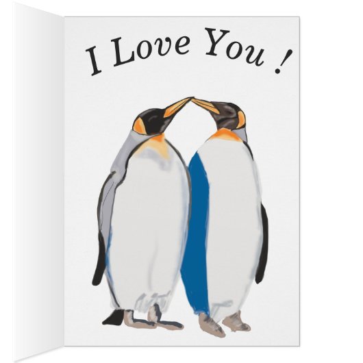King Penguins and red heart Valentines (Inside (Right))
