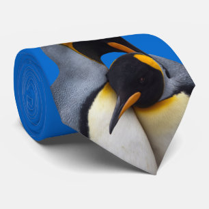 King Penguins in Love Tie (Blue)