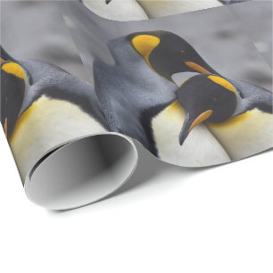 King Penguins in Love Wrapping Paper