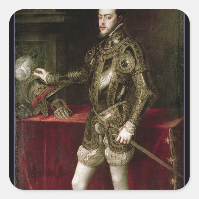 King Philip II  1550 Square Sticker (Front)