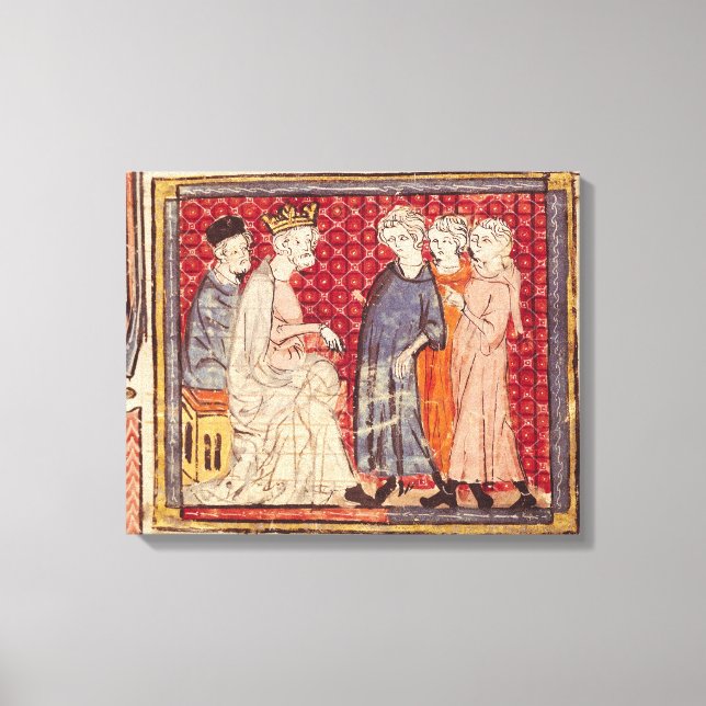 King Philippe I , Grandes Chroniques de France Canvas Print (Front)