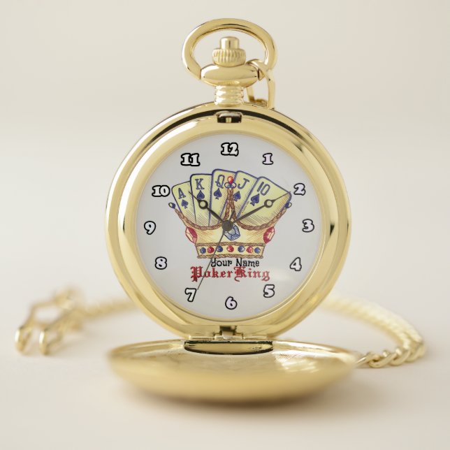 King Poker Pocket Watch (Inside)