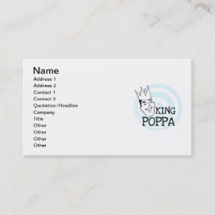 King Poppa T-shirts and Gifts Business Card