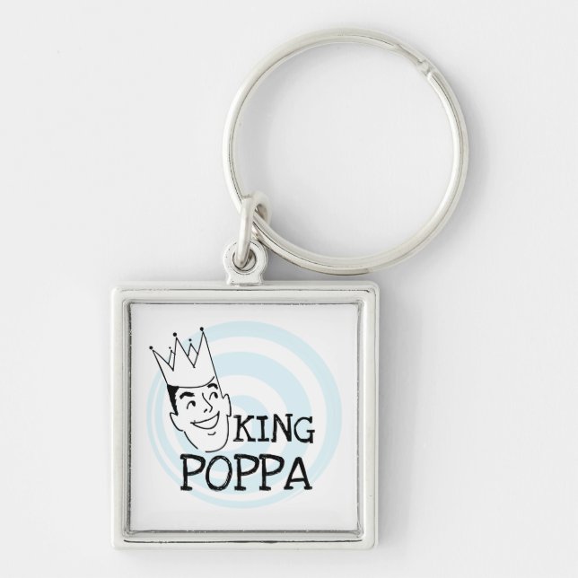 King Poppa T-shirts and Gifts Keychain (Front)