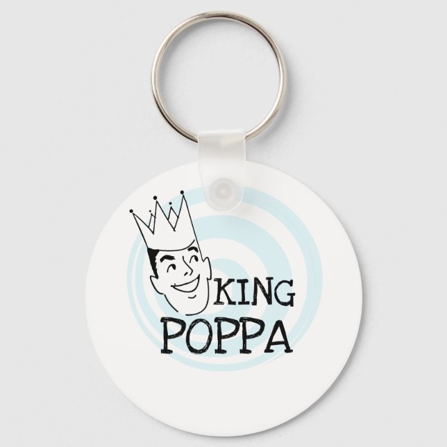 King Poppa T-shirts and Gifts Keychain (Front)