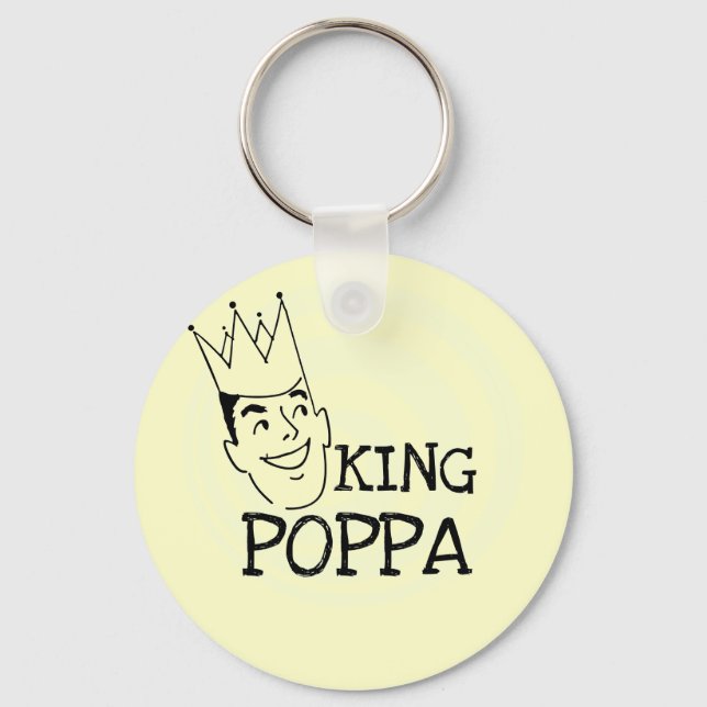 King Poppa T-shirts and Gifts Keychain (Front)