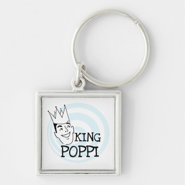 King Poppi T-shirts and Gifts Keychain (Front)