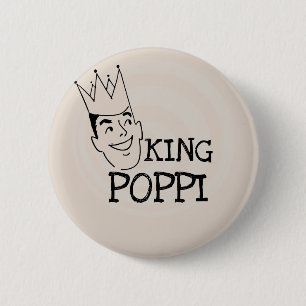 King Poppi T-shirts and Gifts Pinback Button